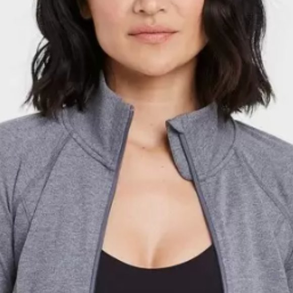 Target All In Motion NWT Zip Front Jacket Women’s Small Charcoal Heather - Picture 3 of 13